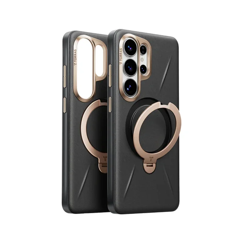 TORRAS-Ostand Spin VegSkin 旋轉支架皮革防摔手機殼 Samsung Galaxy S26 Ultra - 2