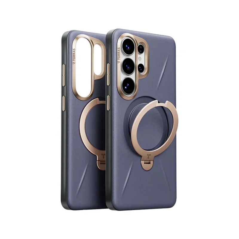 TORRAS-Ostand Spin VegSkin 旋轉支架皮革防摔手機殼 Samsung Galaxy S26 Ultra - 3