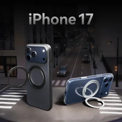  TORRAS-iPhone 17系列-Ostand R Fitness Magnetic 相機按鍵旋轉支架防摔手機殼