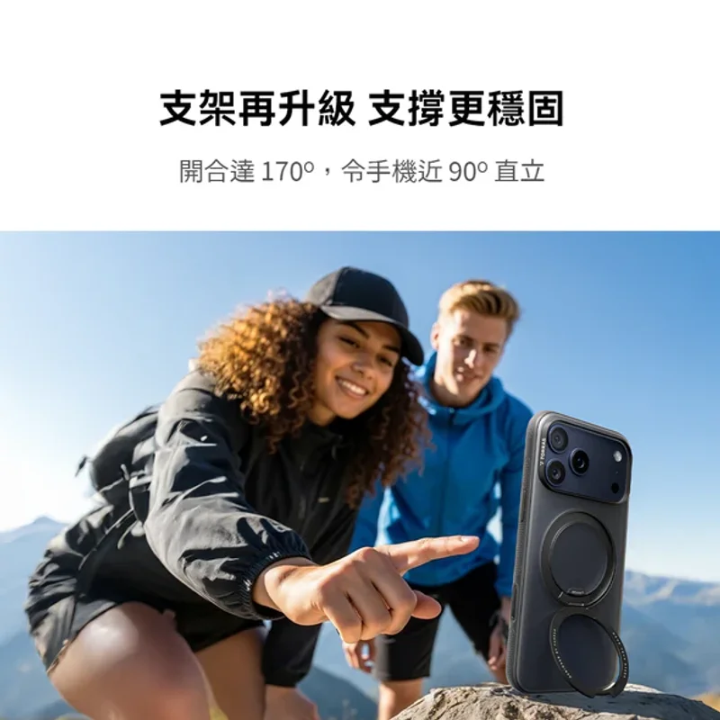  TORRAS-iPhone 17系列-Ostand R Fitness Magnetic 相機按鍵旋轉支架防摔手機殼 - 6