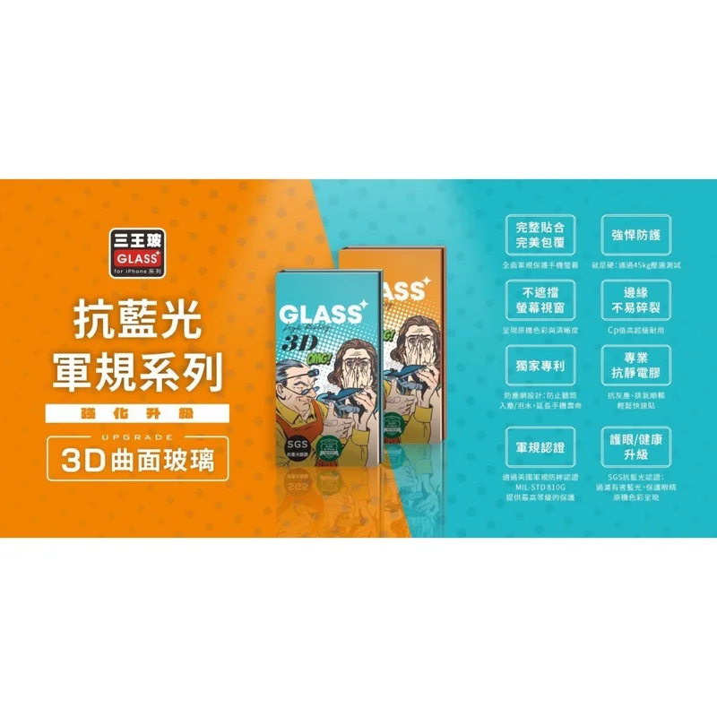 三王無色藍光霧面/防窺亮面/防窺霧面 - 1