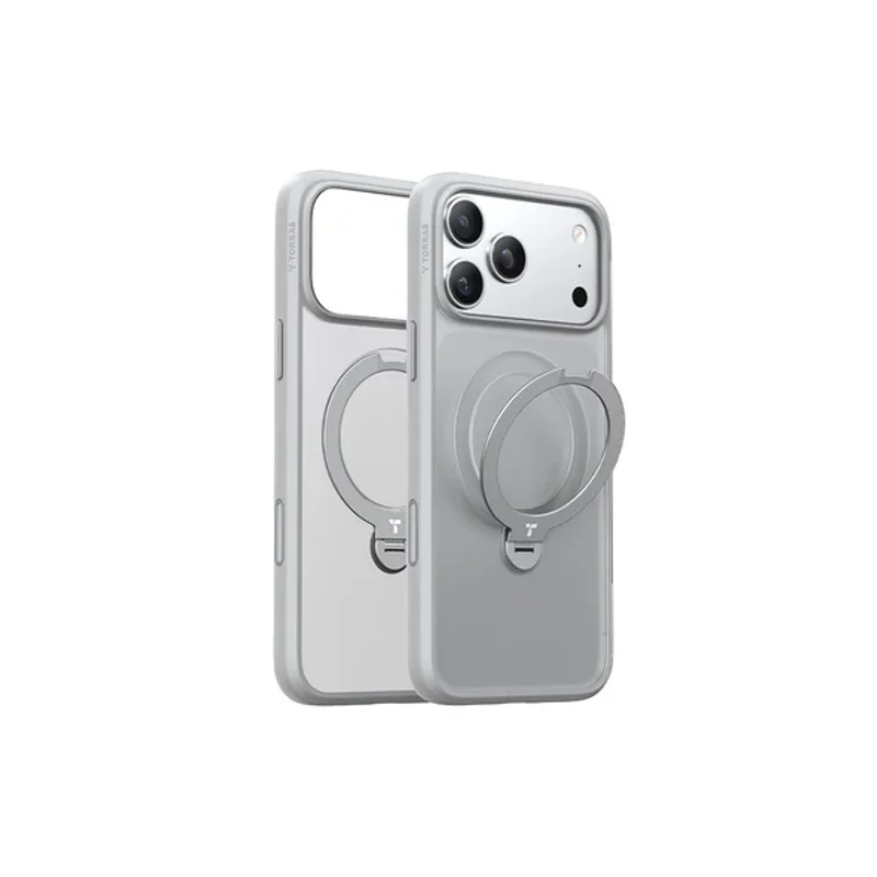 TORRAS- iPhone17系列-Ostand Spin Magnetic 相機按鍵旋轉支架防摔手機殼 - 5