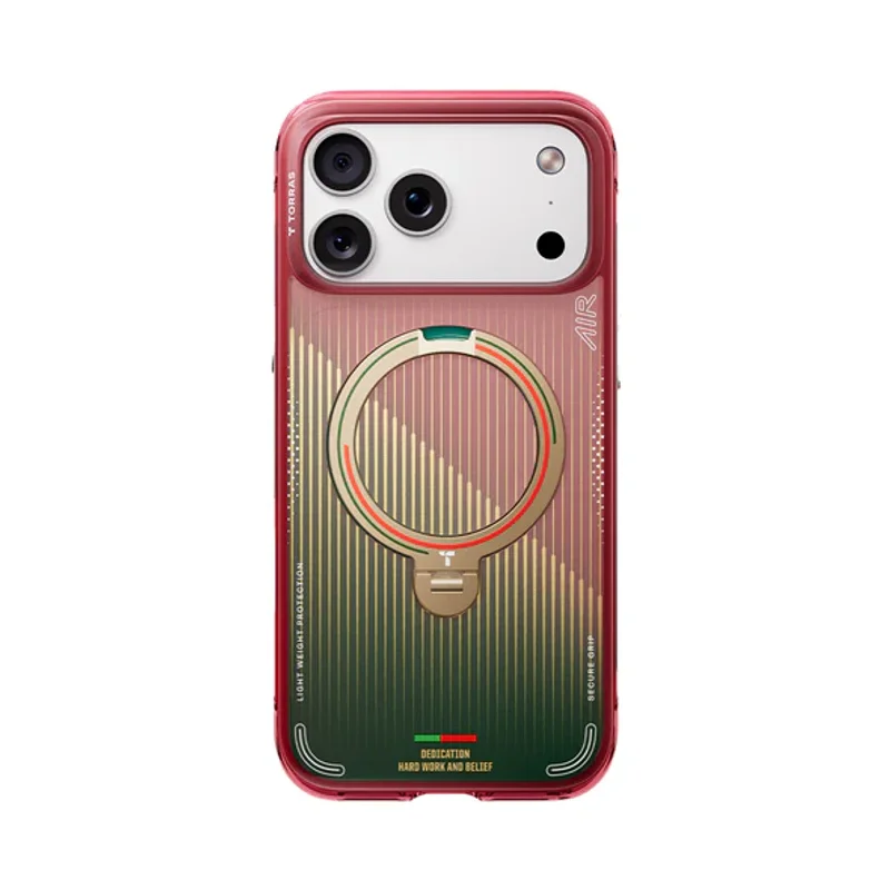 TORRAS- iPhone 17 系列-Ostand Q3 Air 足球系列 旋轉支架防摔氣囊手機殼 - 5