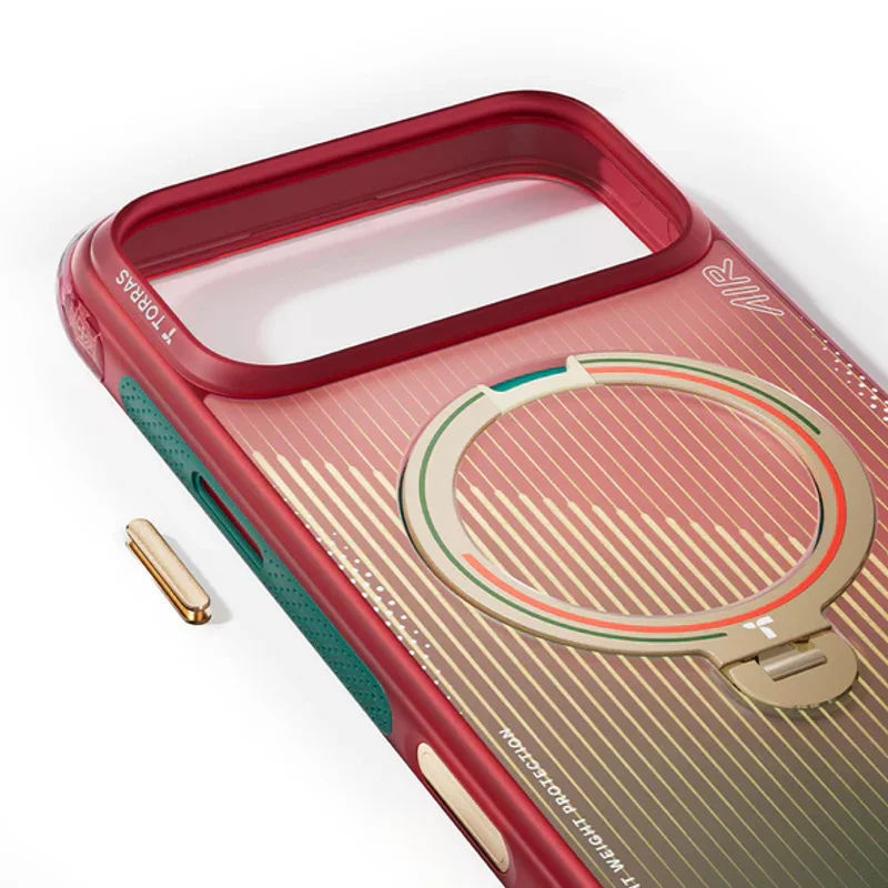 TORRAS- iPhone 17 系列-Ostand Q3 Air 足球系列 旋轉支架防摔氣囊手機殼 - 7