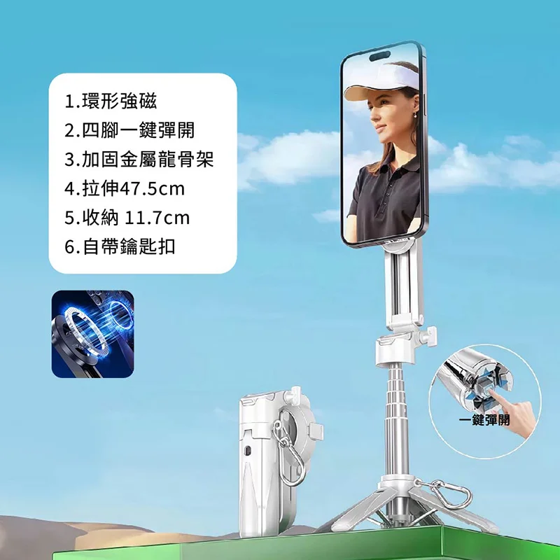 P15 mini 偽單眼自拍桿磁吸Magsafe 商品特色