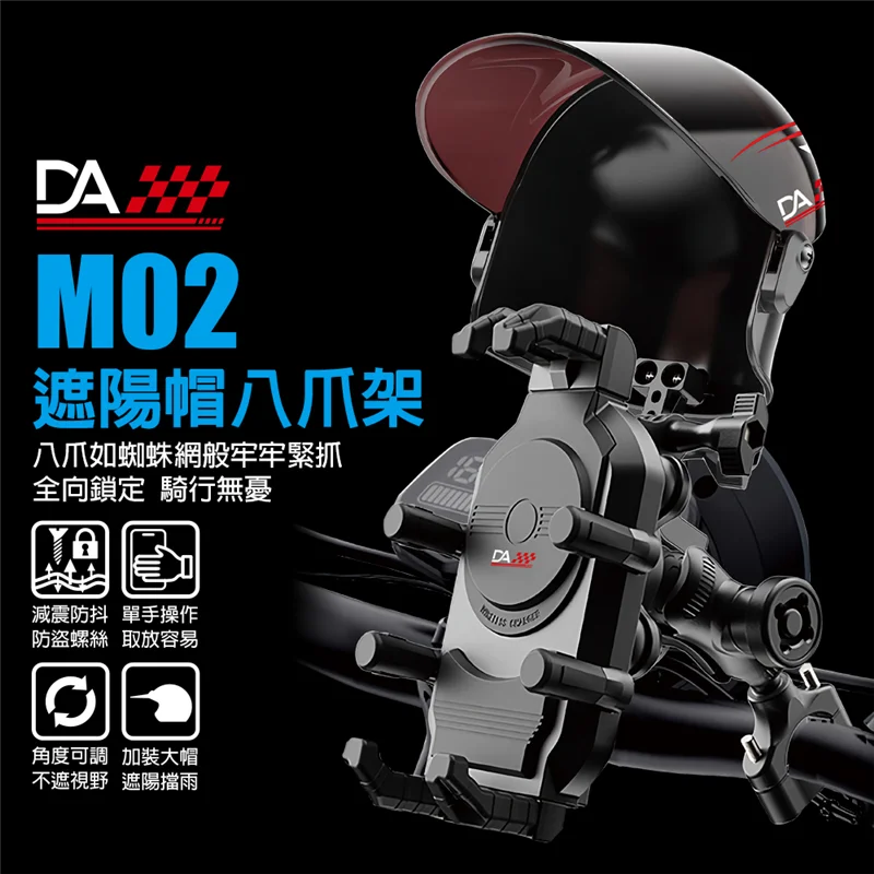 M02八爪鋁合金+超大摭陽摭雨安全帽 - 4