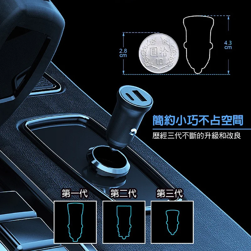 DA PD20W+QC3.0 迷你車充頭 商品特色