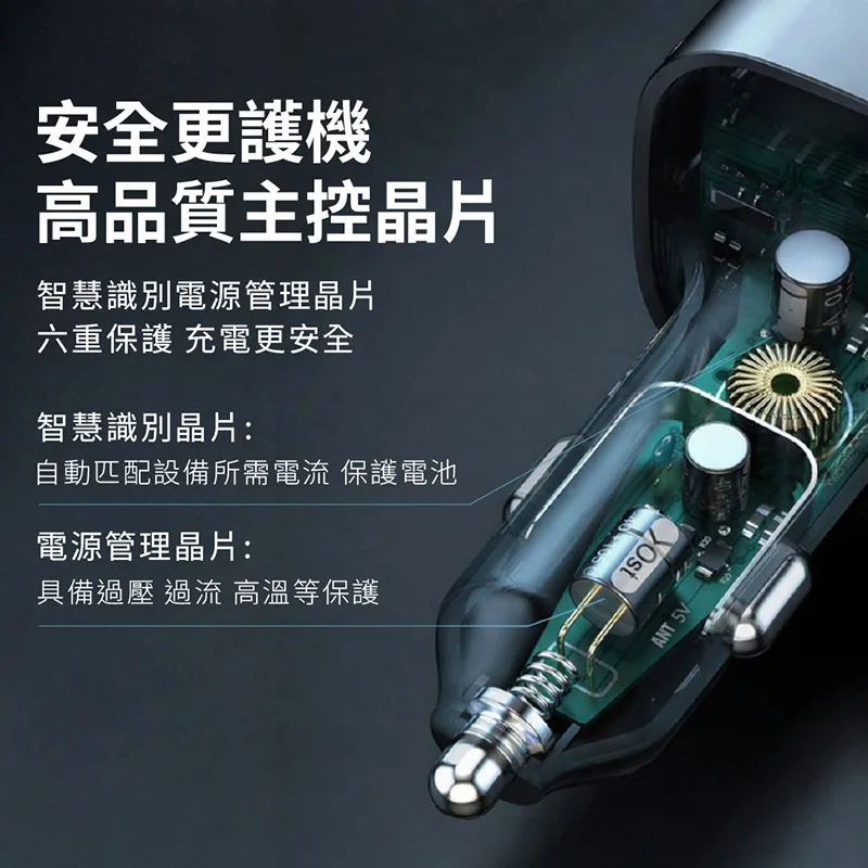 VOORCA K5 CB-CAR-L45W 車用45W快充 140公分延長線 - 3