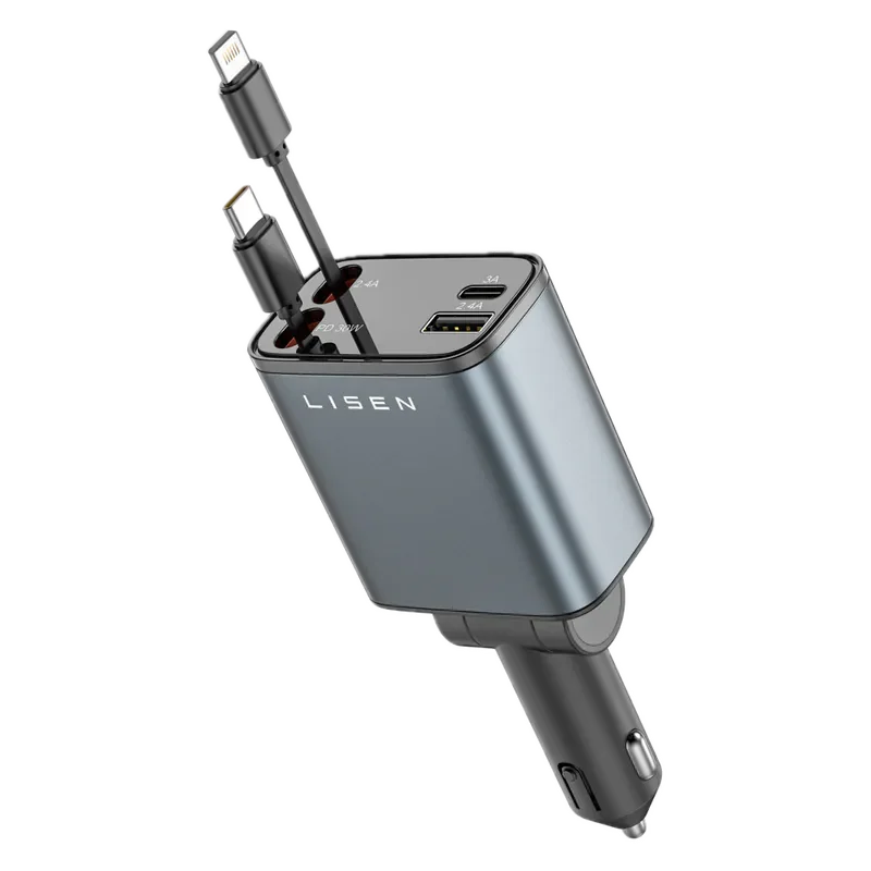 【Lisen】B104 伸縮線車載充電器
