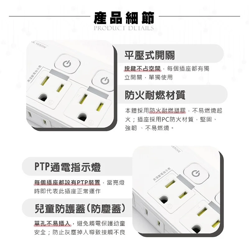 Palladium K201PLC PD65W 氮化鎵延長線-180cm 商品特色