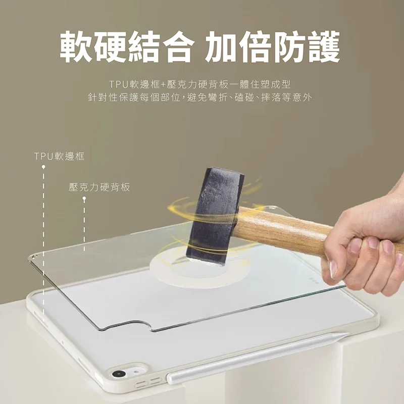 VOORCA Saucer系列360度旋轉 可拆式磁吸保護皮套 - 5