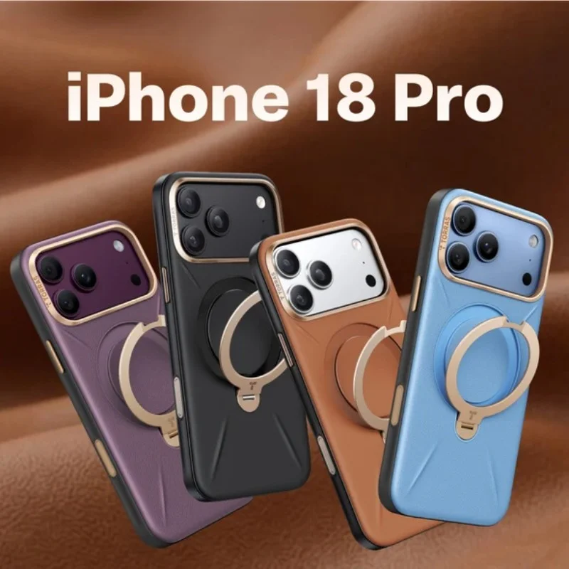 TORRAS-Ostand Q3 VegSkin 有機皮革四象限 旋轉支架手機殼 iPhone 18 Pro 系列 - 1