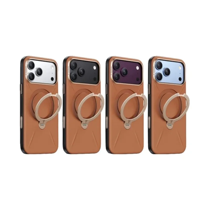 TORRAS-Ostand Q3 VegSkin 有機皮革四象限 旋轉支架手機殼 iPhone 18 Pro 系列 - 3
