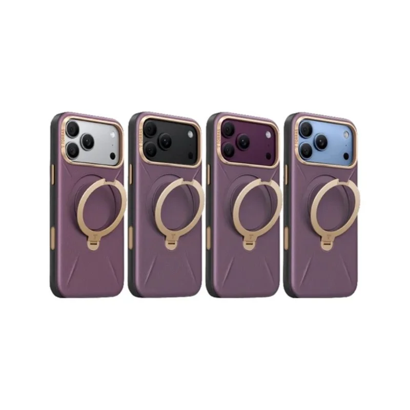 TORRAS-Ostand Q3 VegSkin 有機皮革四象限 旋轉支架手機殼 iPhone 18 Pro 系列 - 4