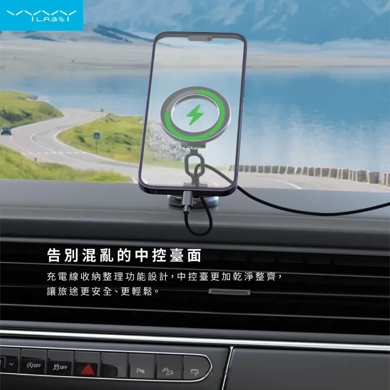 【Vyvylabs】Z01 360°旋轉磁吸摺疊車載支架 - 4