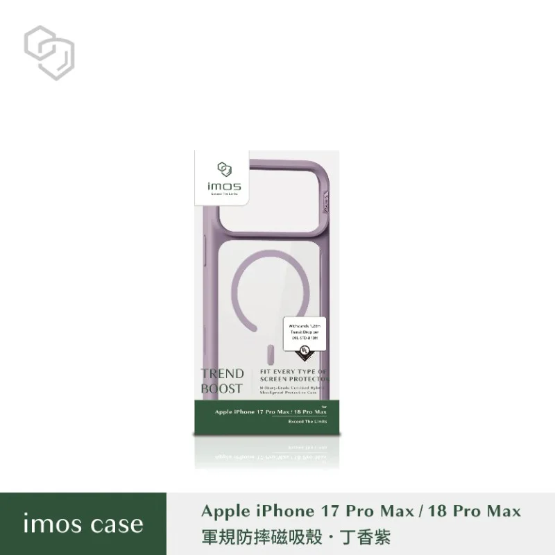 imos- 磁吸軍規防震保護殼-iPhone18系列 - 2