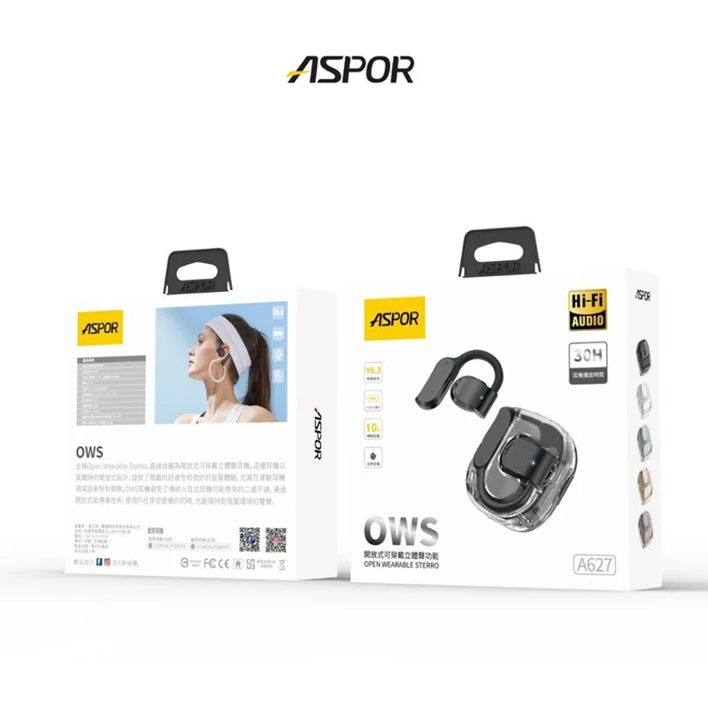 Aspor-A627 開放式耳掛藍牙耳機 - 5