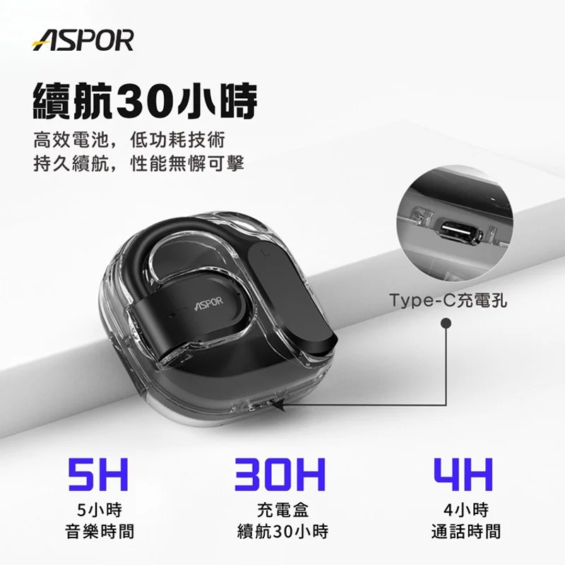 Aspor-A627 開放式耳掛藍牙耳機 - 10